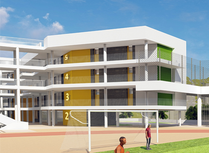 田東中學多彩的導視系統(tǒng) 讓學校與眾不同